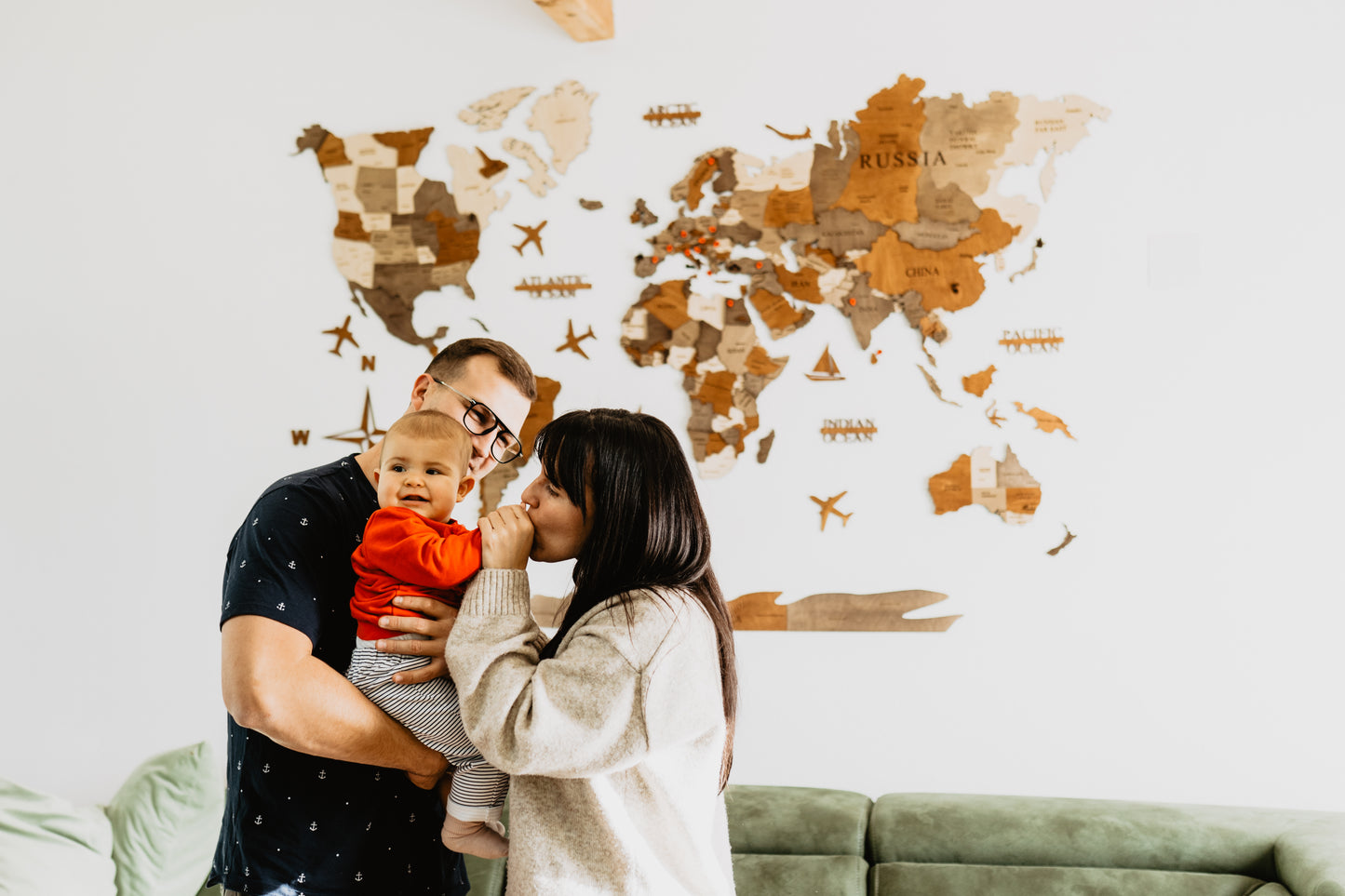 3D premium drvena mapa sveta(3D wooden world map)