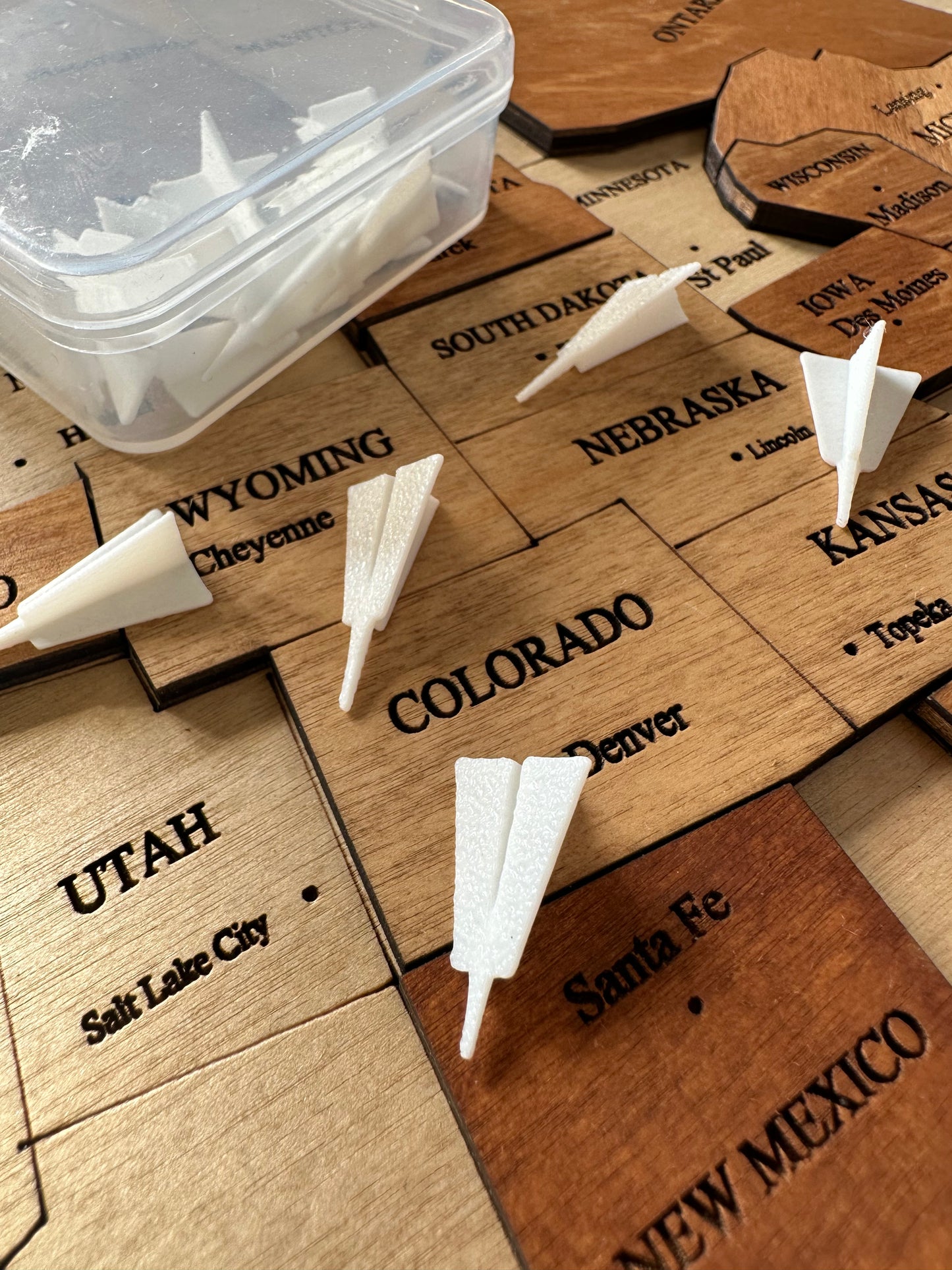 Set 40 pinova - dodatak za 3D drvenu mapu sveta